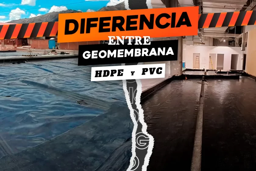 diferencia de geomemrbana hdpe y pvc