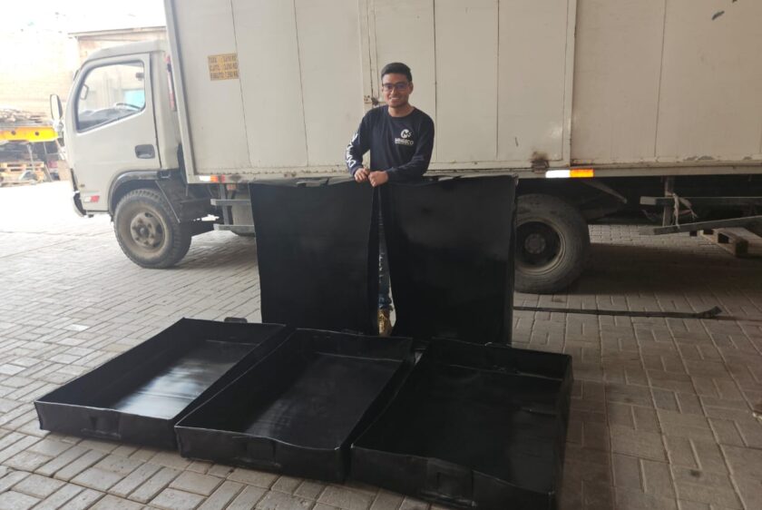 bandejas antiderrame de geomembrana hdpe