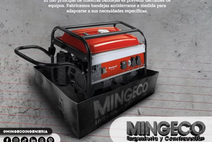 bandeja antiderrame de geomembrana