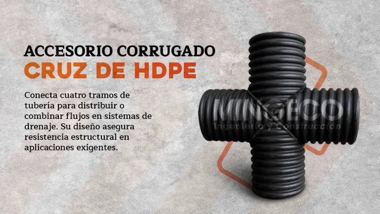accesorio corrugado hdpe cruz fabricado por mingeco