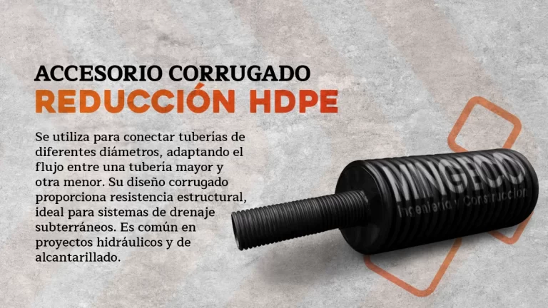 accesorio corrugado hdpe reduccion fabricado por mingeco