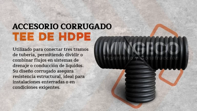 accesorio corrugado hdpe tee fabricado por mingeco