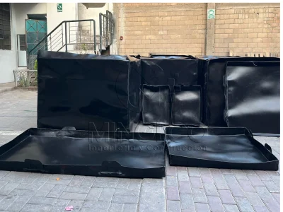 bandejas antiderrame hdpe realizados de geomembrana