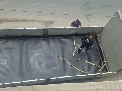 bandeja de geomembrana hdpe